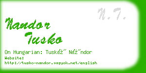 nandor tusko business card